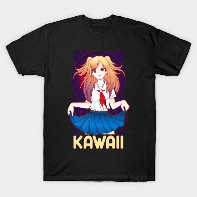 Kawaii Waifu Anime Girl Japanese Cute Manga Senpai T-Shirt by theperfectpresents